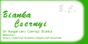 bianka csernyi business card